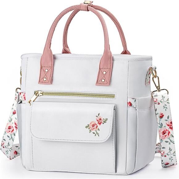 Deluxe Lunch Bag for Women, Leakproof‎ Insulated, Multi Pocket, Removable Strap - Picture 1 of 7